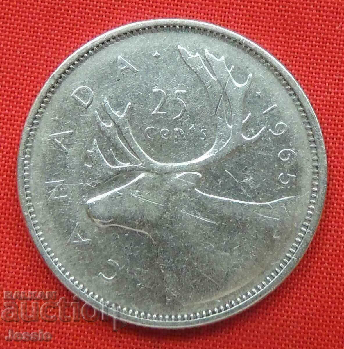 25 cents 1965 Canada