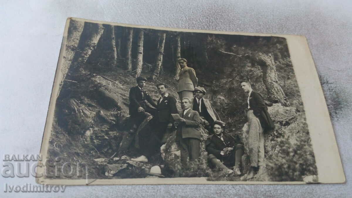Photo Lying Young Men in the Woods 1924