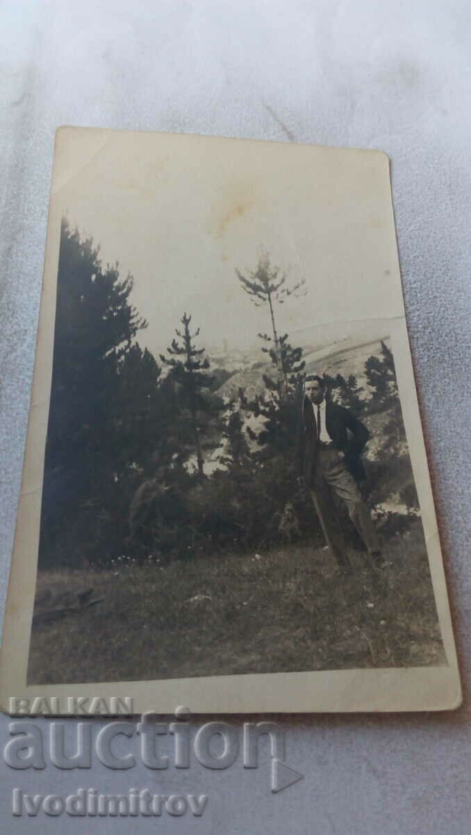 Photo Lying Young man in the forest 1924