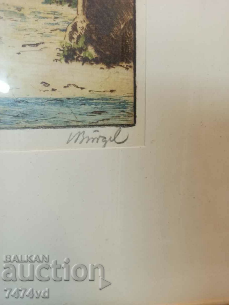Original color etching by Ludwig Buergel, - 5 Original color etching by Ludwig Buergel, - 5