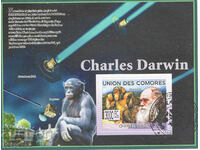 2009. Comoros Islands. 200 years since Darwin's birth. Block.