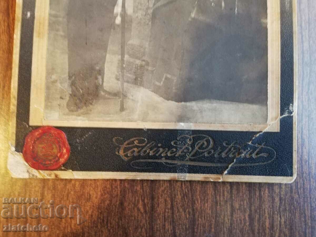 Old photo cardboard - Military and woman with price 30.00 BGN | € 15.34