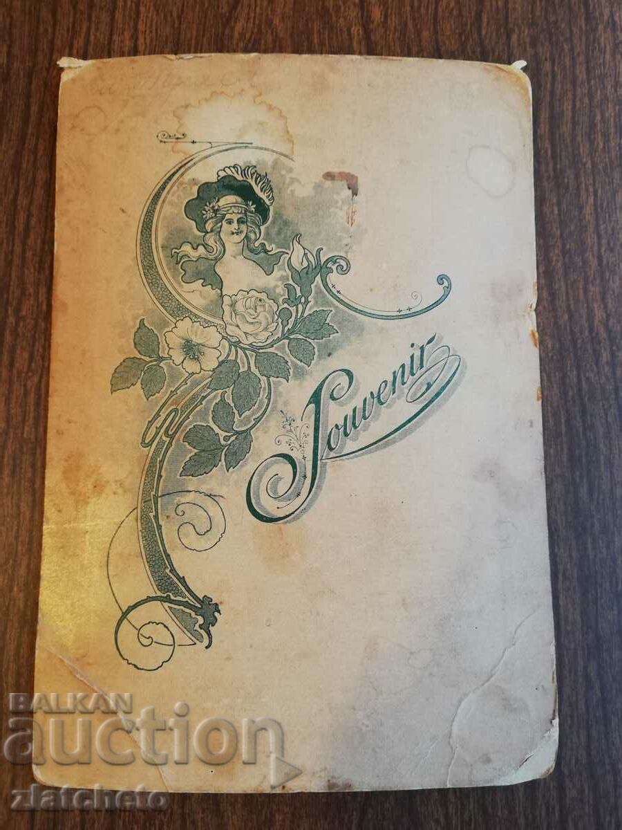 Delivery of Old photo cardboard - Military and woman