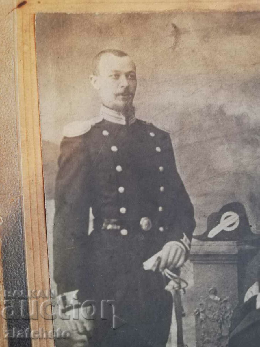 Old photo cardboard - Military and woman - 5