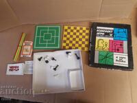 Παλιό κοινωνικό παιχνίδι - σκάκι, πούλια, Black Peter, mikado -4 σε ένα