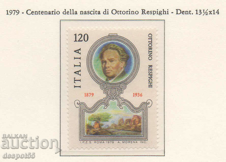 1979. Italia. 100 de ani de la nașterea lui Respighi.