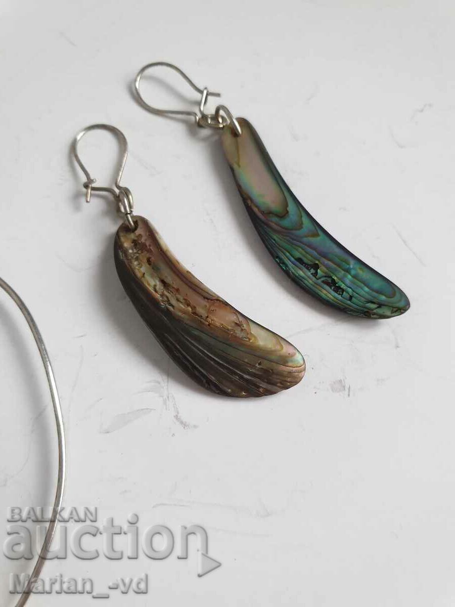 Delivery of Silver mother of pearl earrings and bracelet set Delivery of Silver mother of pearl earrings and bracelet set