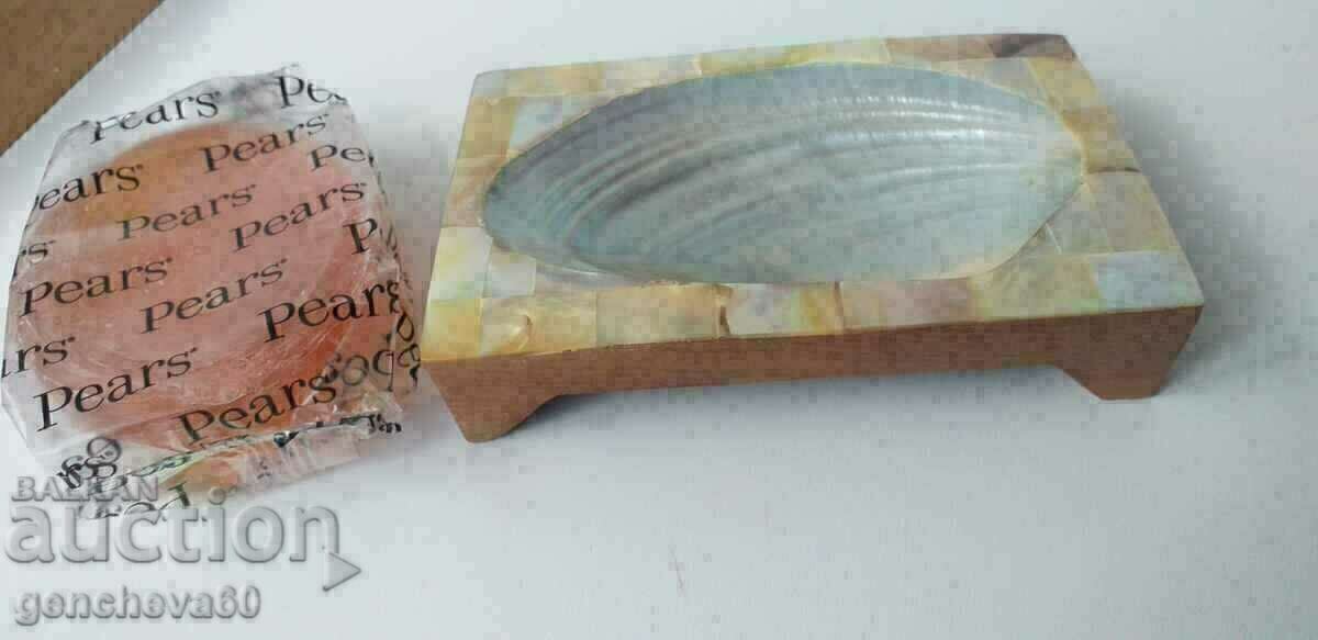 Suport de săpun sidefat rar - scoică - 6