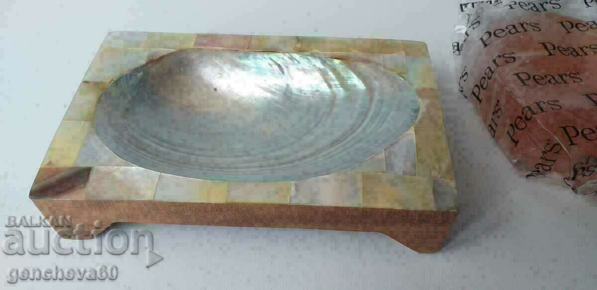 Suport de săpun sidefat rar - scoică - 7