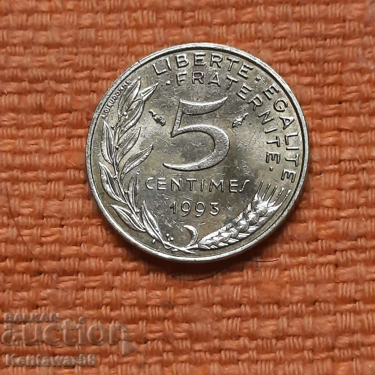 Γαλλία 5 centima 1993