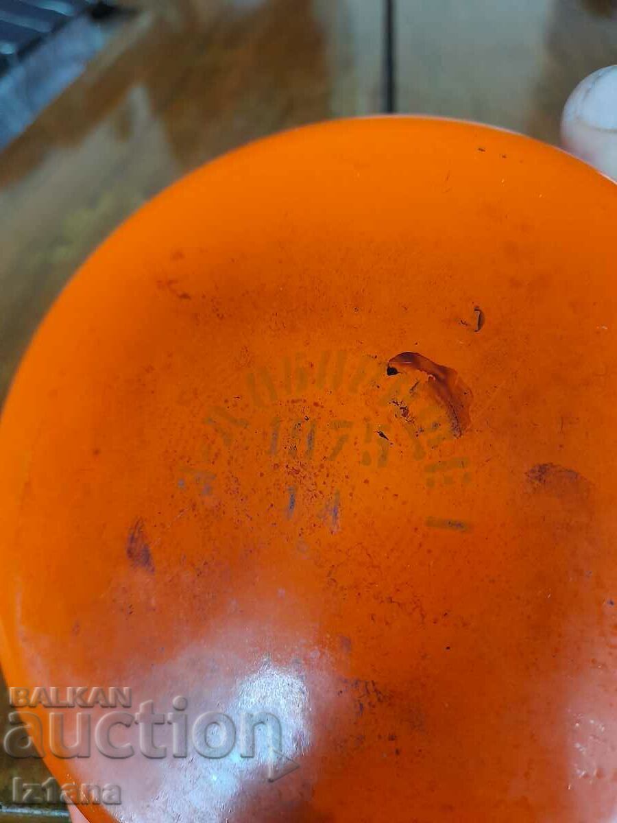 Old enameled omelet pan, pan - 5