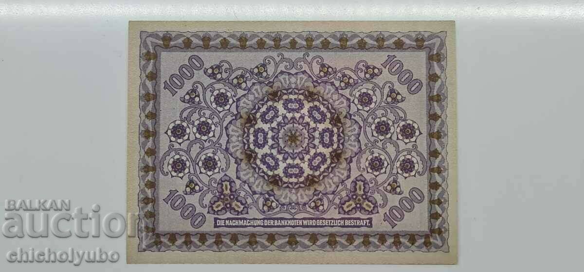 Austria 1000 kronor 1922 with price 20.00 BGN | € 10.23