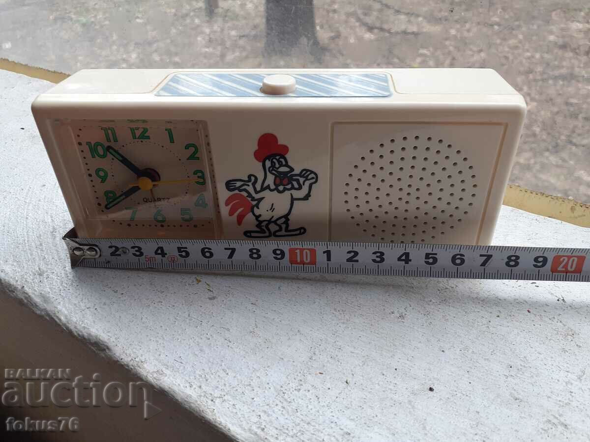 Old desk clock with rooster - 6 Old desk clock with rooster - 6