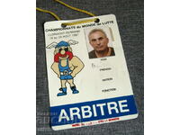 Fila World Championship Wrestling Referee Card 1987