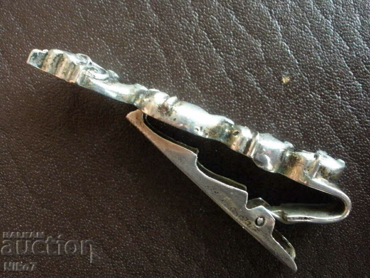 Auction Silver tie clip (pin, brooch) - Elephants. Auction Silver tie clip (pin, brooch) - Elephants.