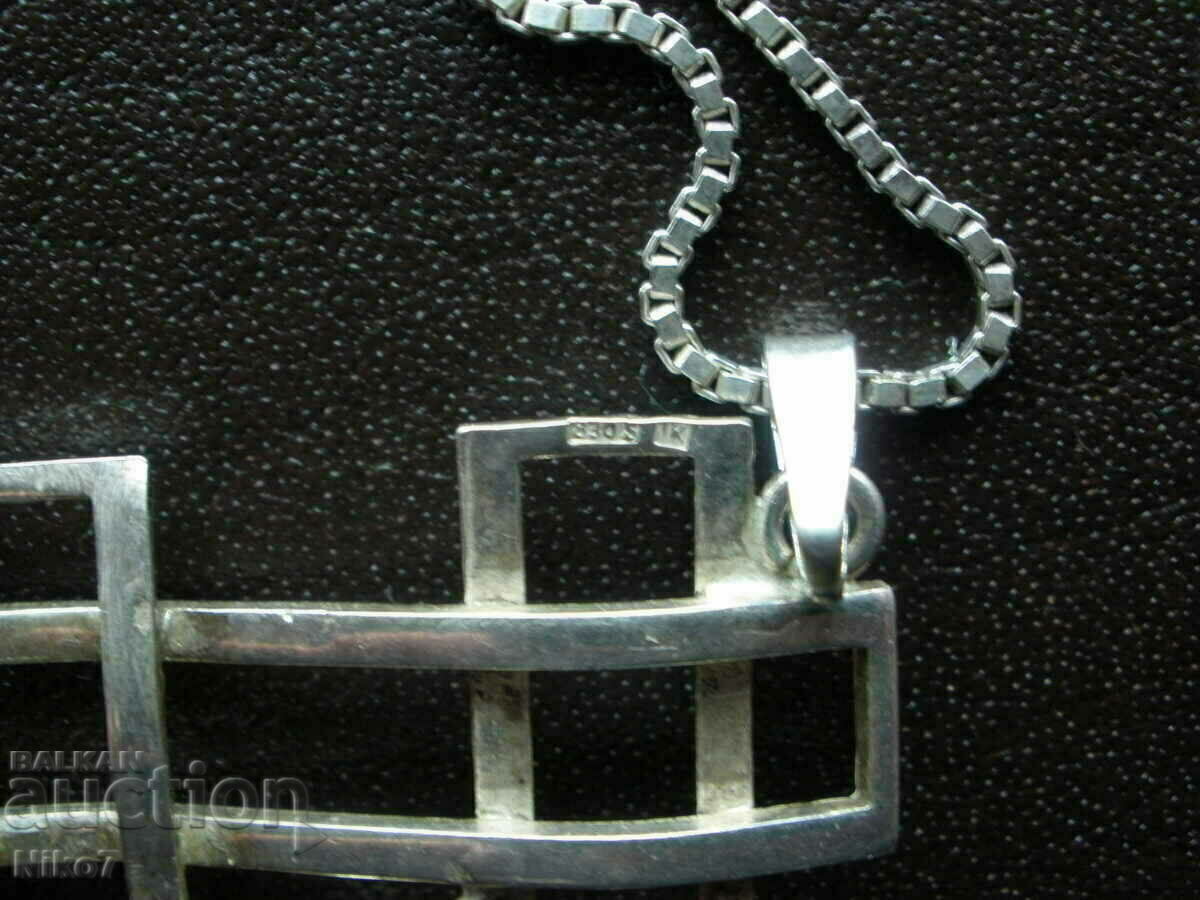 Antique silver medallion, necklace, necklace. - 5 Antique silver medallion, necklace, necklace. - 5