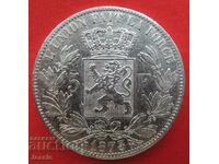 5 Francs 1873 Belgium Silver