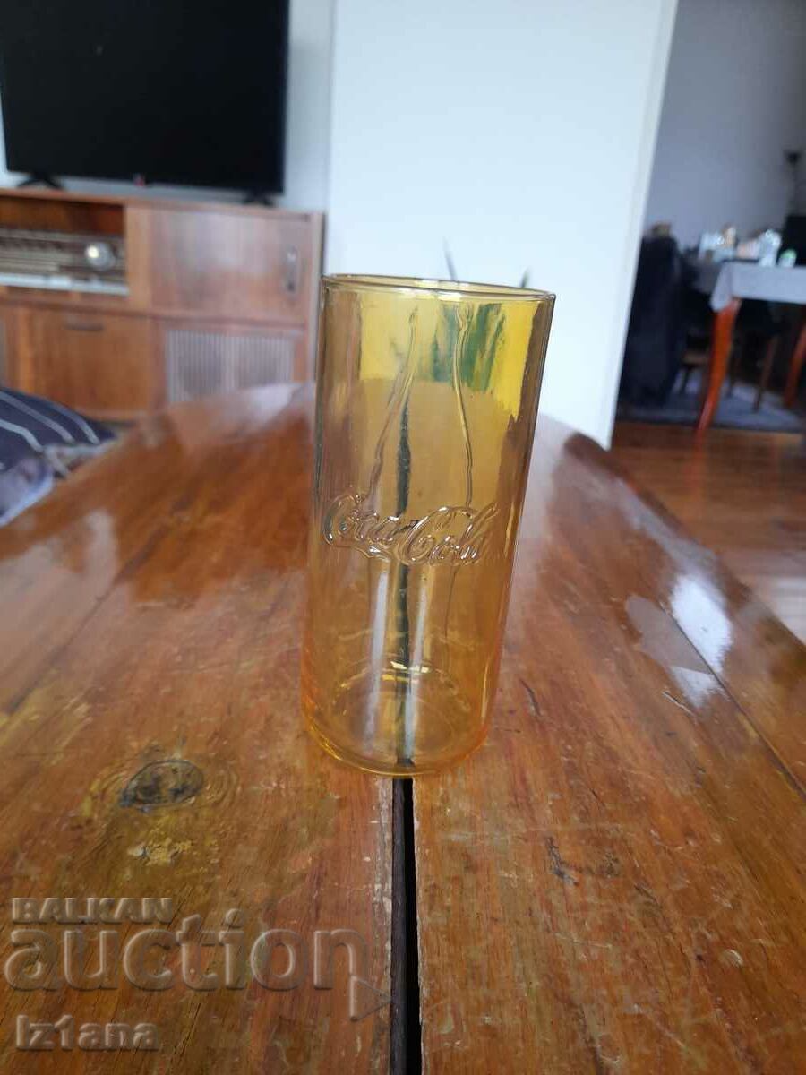 An old glass of Coca Cola, Coca Cola An old glass of Coca Cola, Coca Cola