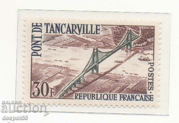 1959. France. Opening of the bridge in Tancaville.