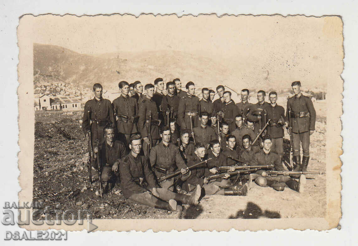 Primul Război Mondial Bulgaria ocupație Grecia KSANTI foto soldați 8,8x5,8cm
