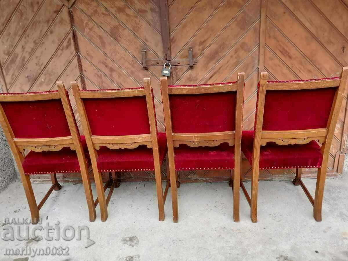 4 antique chairs with wood carving chairs Art Deco chair table with price 745.00 BGN | € 380.91 4 antique chairs with wood carving chairs Art Deco chair table with price 745.00 BGN | € 380.91