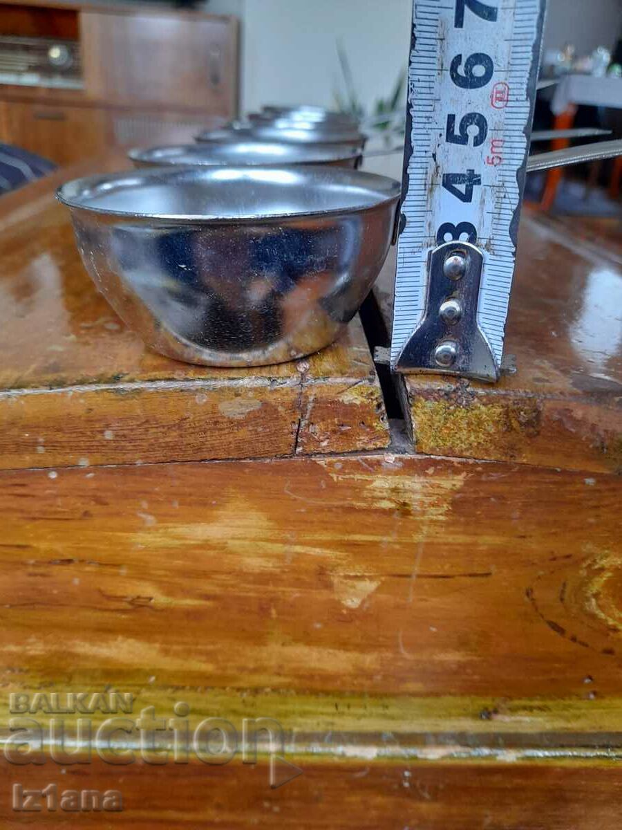 Auction Old Russian stainless cups Auction Old Russian stainless cups