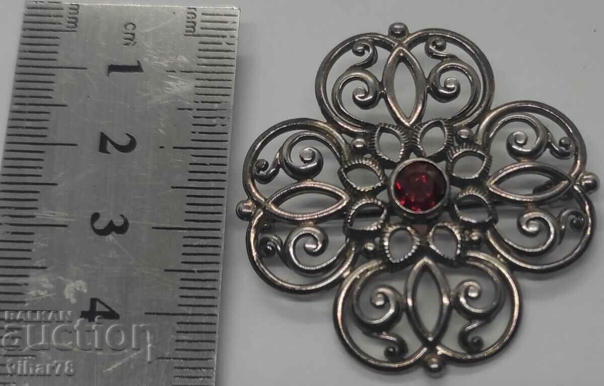 OLD BROOCH - SILVER WITH RUBY with price € 129.99 | 254.24 BGN
