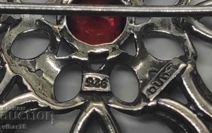 BRANDA VECHE - ARGINT CU RUBIN - 6 BRANDA VECHE - ARGINT CU RUBIN - 6