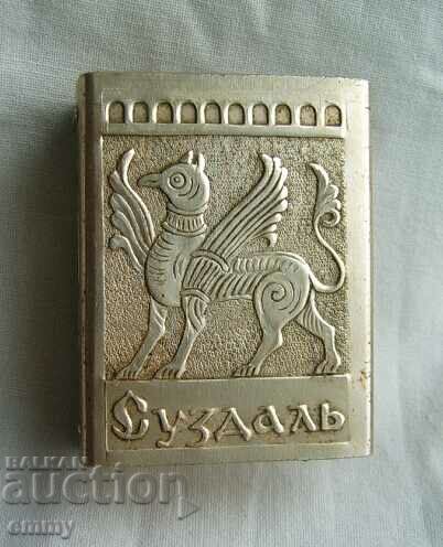 Old metal Russian matchbox - Suzdal