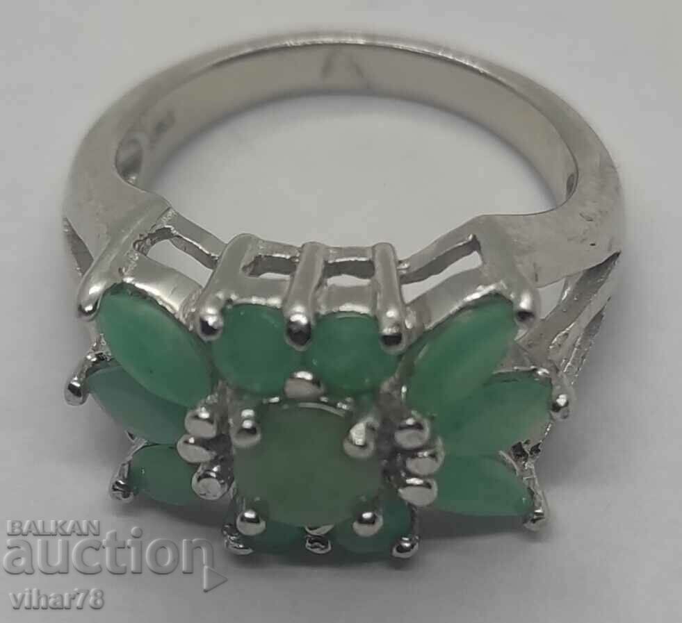 Silver ring with an emerald with price 169.99 BGN | € 86.91 Silver ring with an emerald with price 169.99 BGN | € 86.91