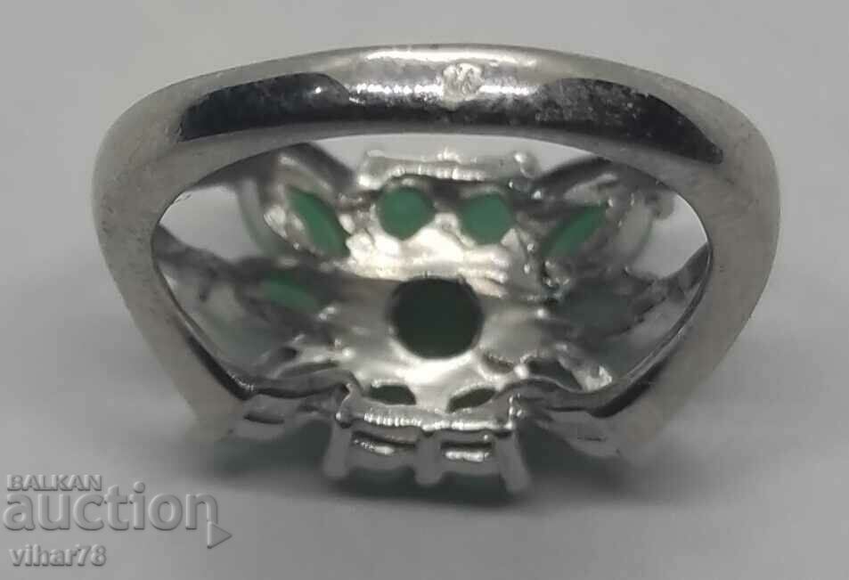Inel de argint cu smarald - 5