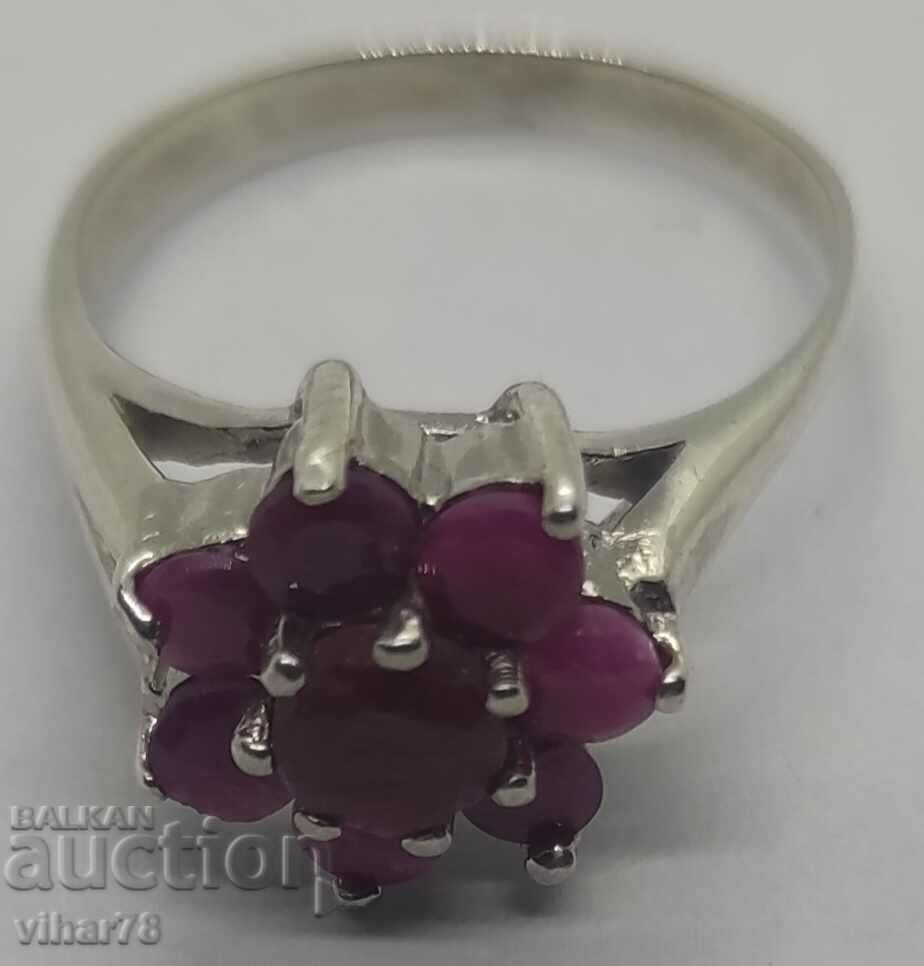 Silver ring with rubies with price 149.99 BGN | € 76.69 Silver ring with rubies with price 149.99 BGN | € 76.69