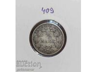 Germany 1/2 Stamp 1909 Silver
