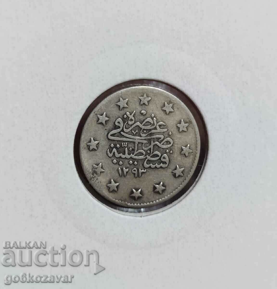 Ottoman Empire 2 Kurusha 1893-1876 Silver number 22 with price 15.90 BGN | € 8.13 Ottoman Empire 2 Kurusha 1893-1876 Silver number 22 with price 15.90 BGN | € 8.13
