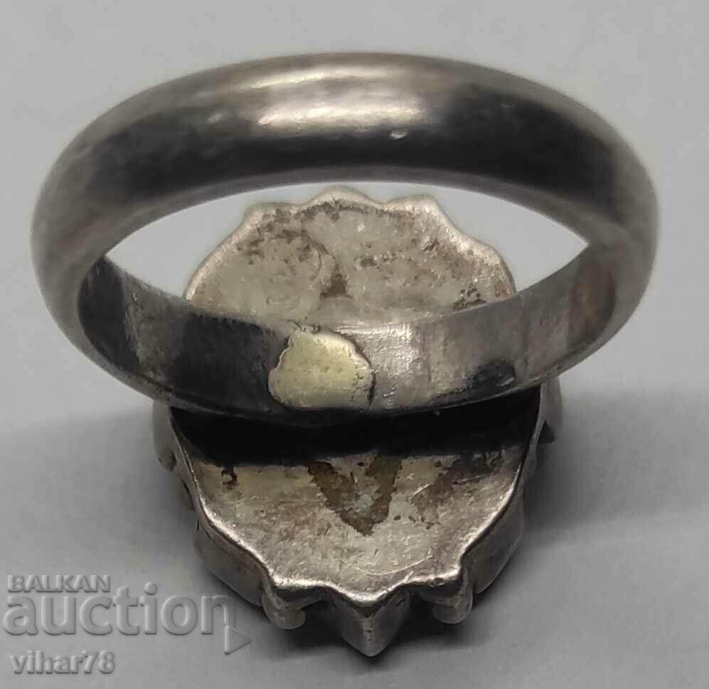 Silver ring with garnet - 7 Silver ring with garnet - 7