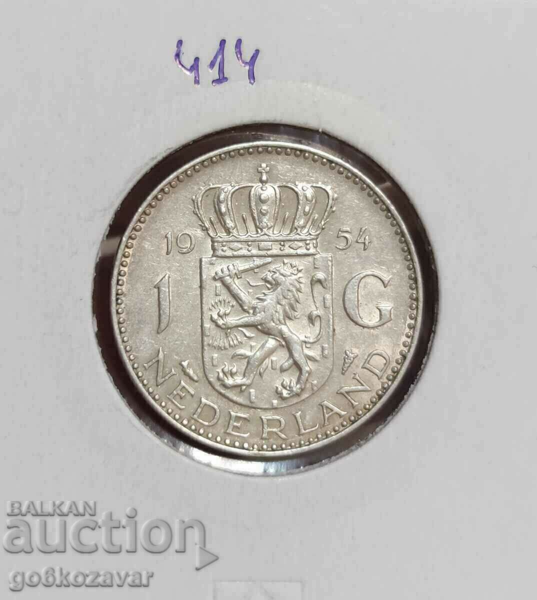 Ολλανδία 1 Gulden 1954 Ασημένιο !