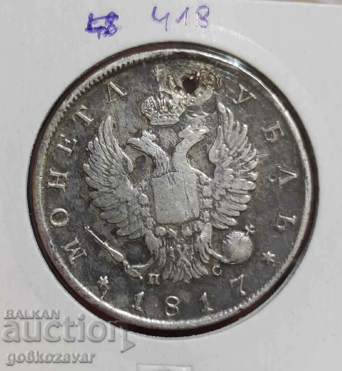 Rusia 1 rubla 1817 argint !