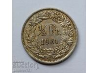 1/2 Franc Argint Elveția 1961 B - Monedă de argint #4