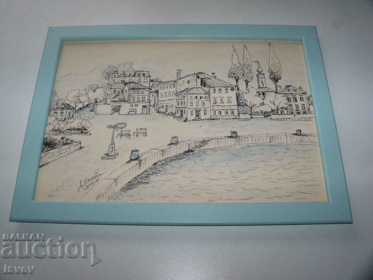 Urban landscape 2, graphics by the artist Desislava Ilieva with price 48.00 BGN | € 24.54