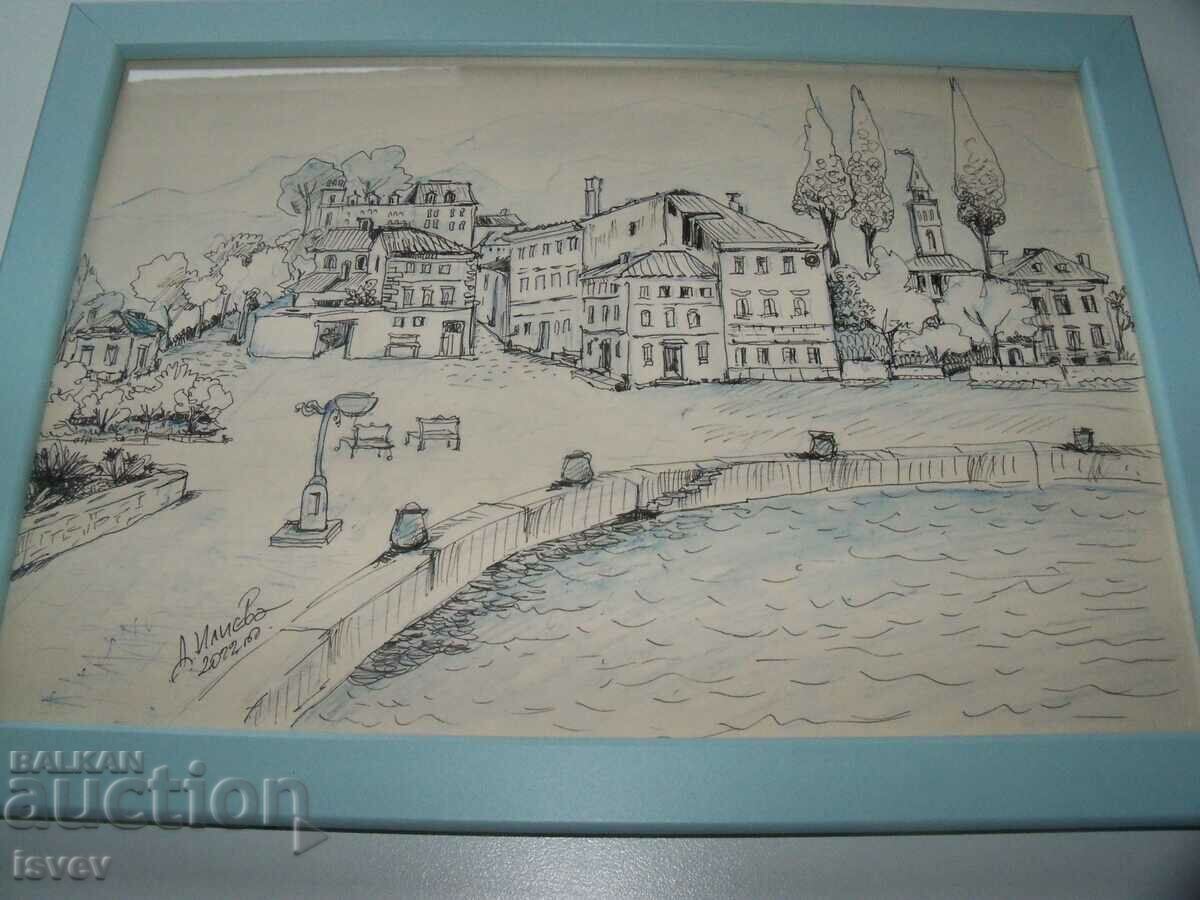 Auction  Urban landscape 2, graphics by the artist Desislava Ilieva