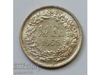 1/2 Franc Silver Switzerland 1965 B - Silver Coin #12