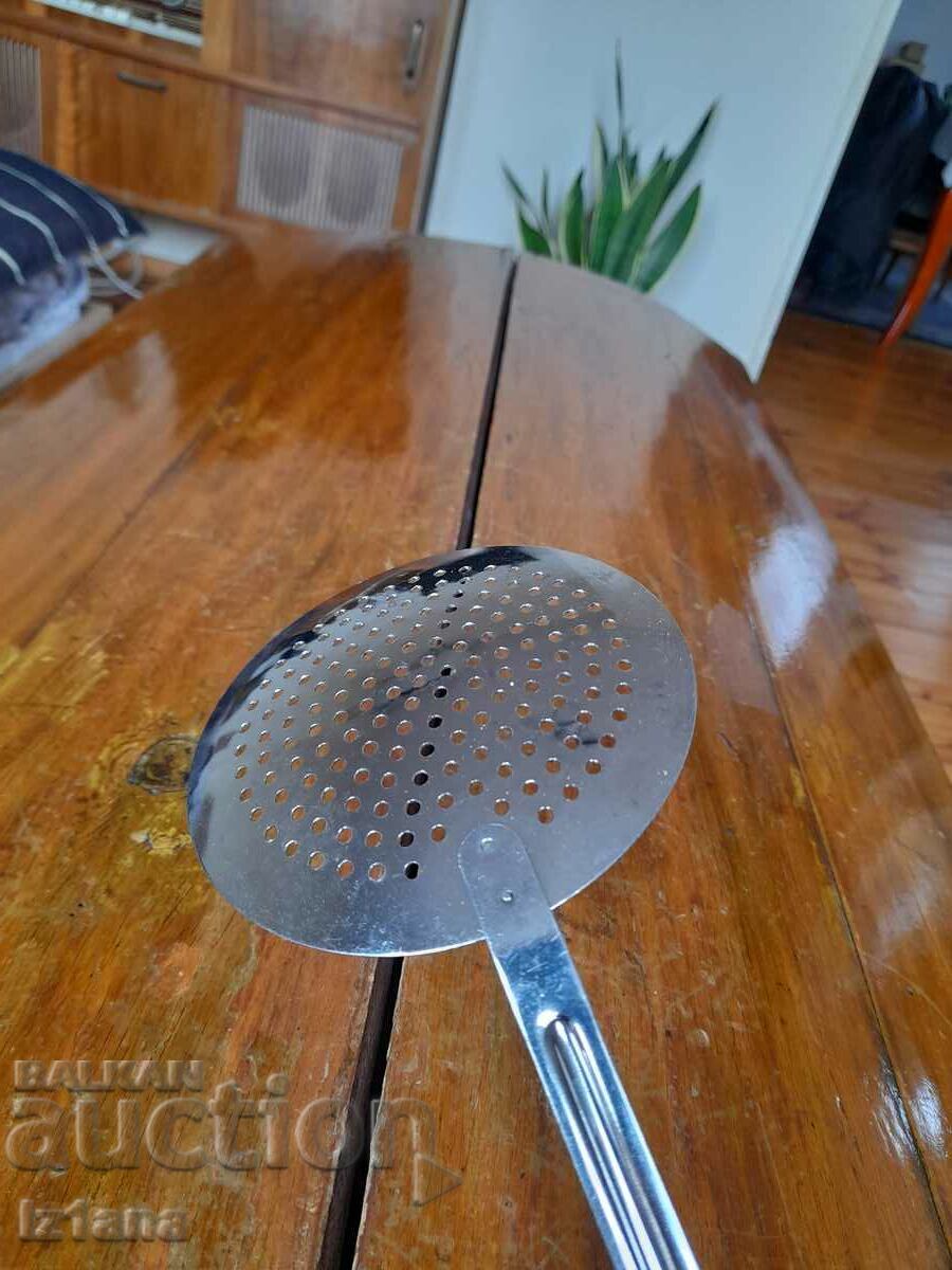 Παράδοση Παλιά τρυπητή κουτάλα, αναδευτήρας Παράδοση Παλιά τρυπητή κουτάλα, αναδευτήρας