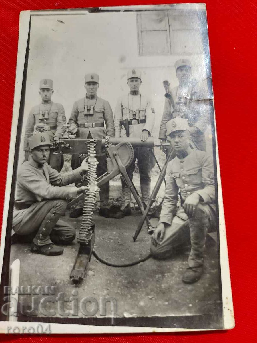 FRANCE - SOLDIERS - MACHINE GUN - WW I