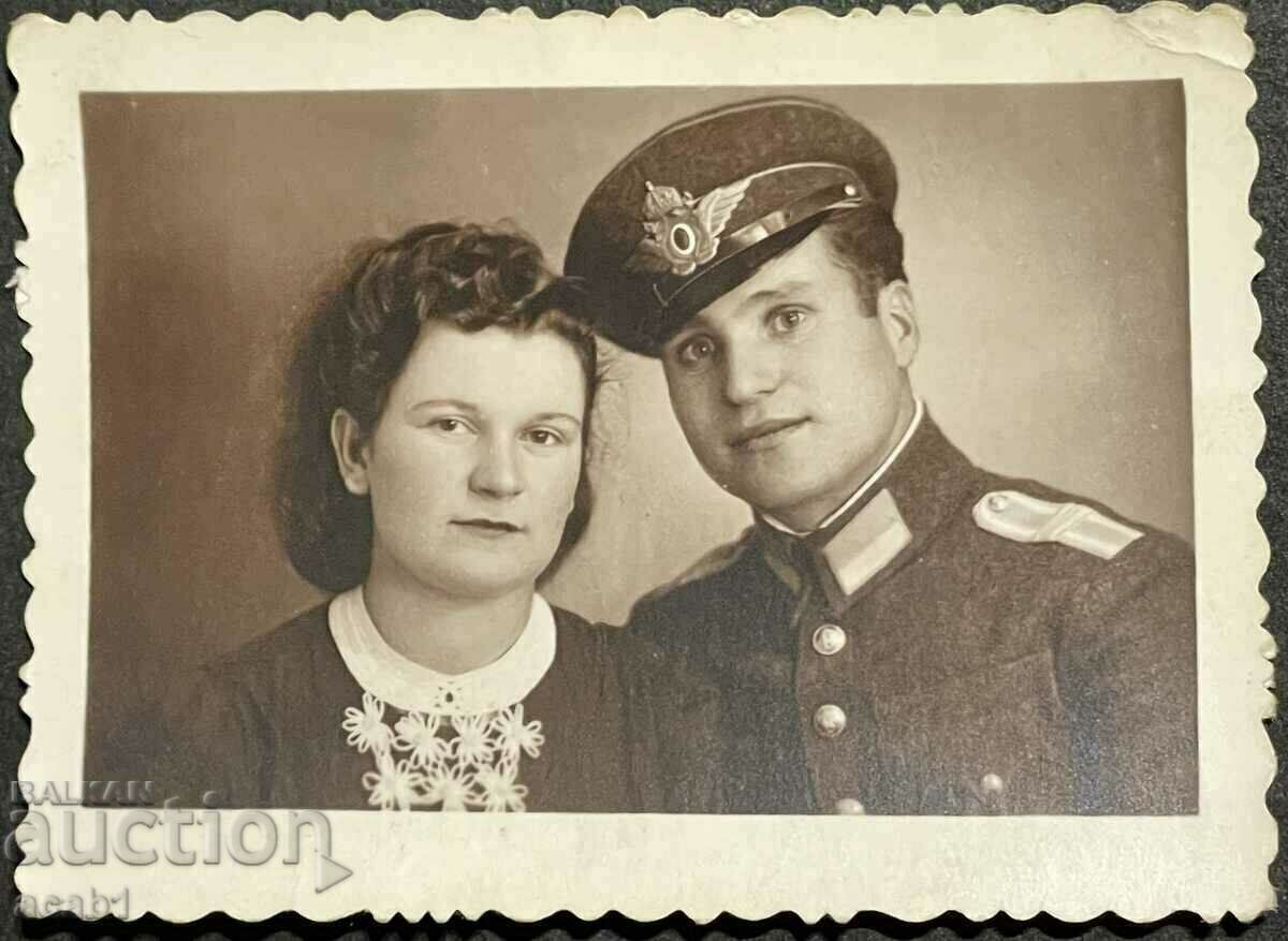 Militar cu soția lui