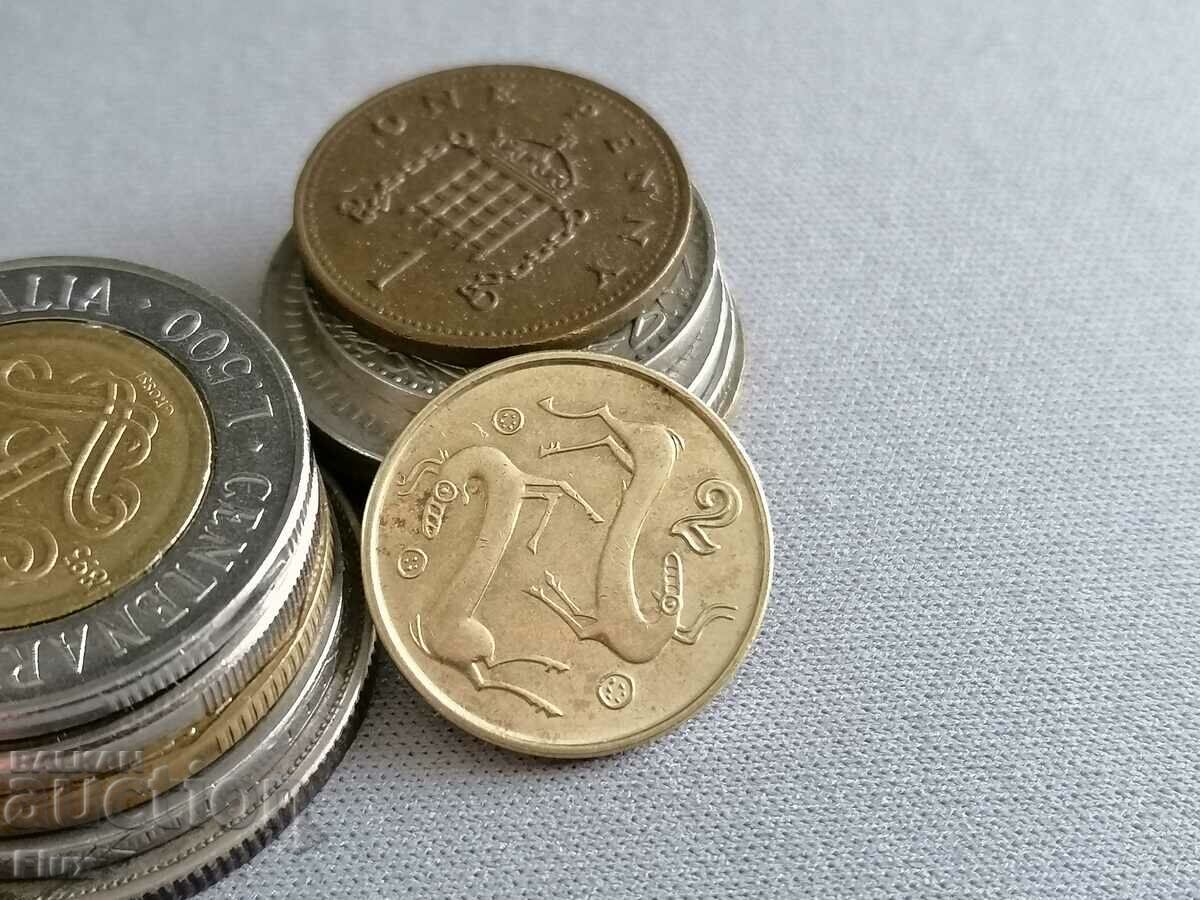 Mонета - Кипър - 2 цента | 1996г.