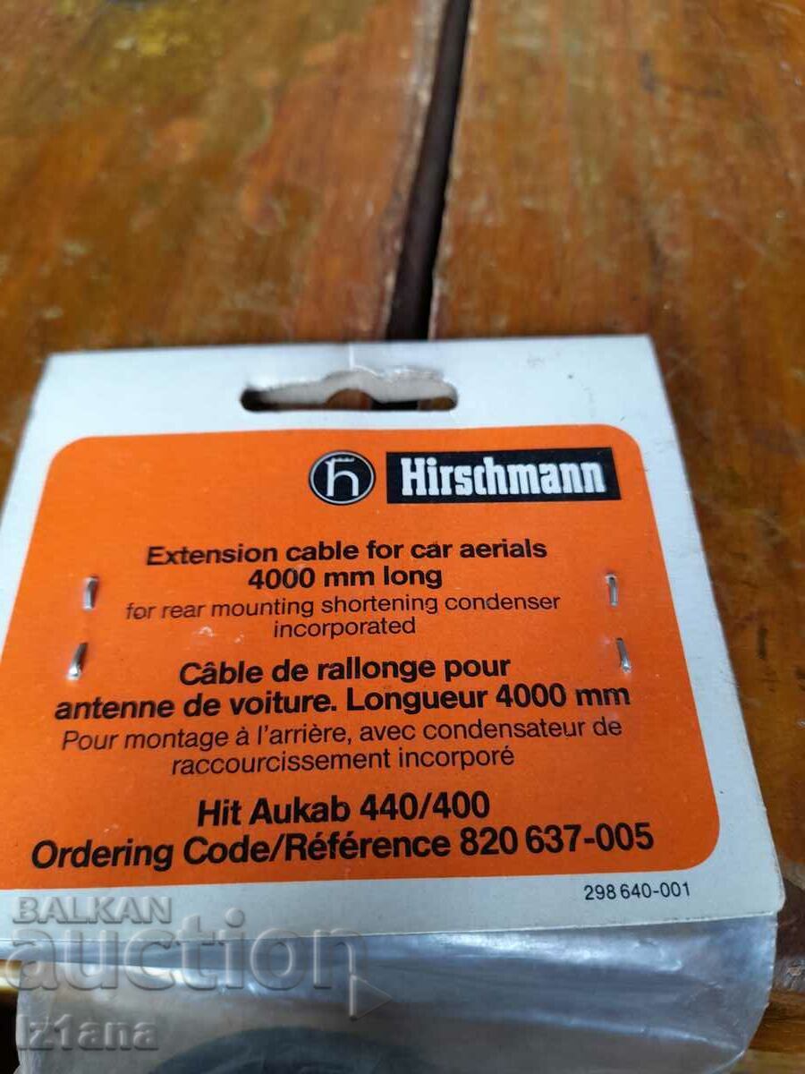 Delivery of Old Hirschmann car antenna cable