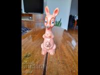 Old rubber kangaroo toy