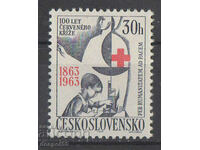 1963. Cehoslovacia. 100 de ani de la Crucea Roșie.