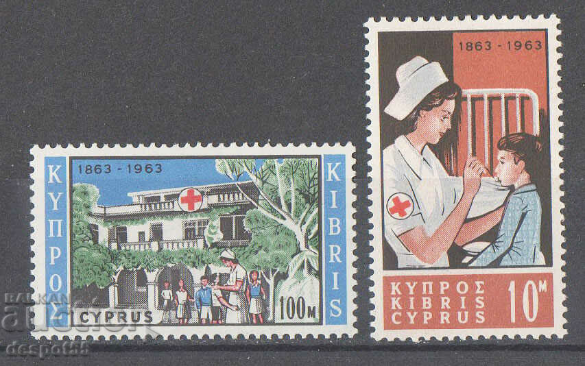 1963. Cyprus (gr). 100th anniversary of the Red Cross.