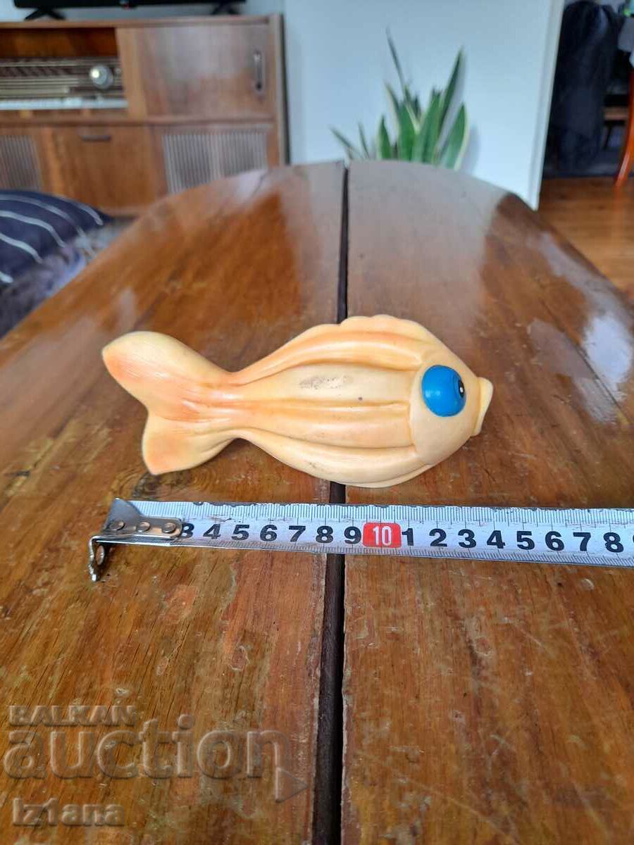 Auction  Old rubber toy fish
